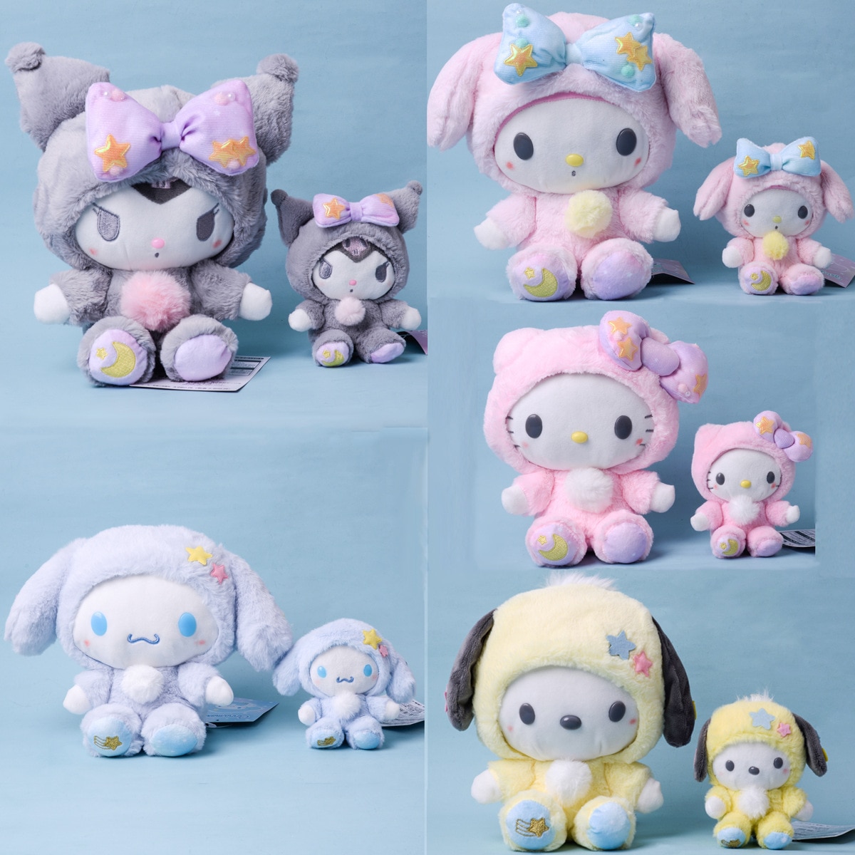 Sanrio Cartoon Kawali Kuromi Hello Kitty My Melody Cinnamoroll Pillow Plush Toys Soft Stuffed Dolls for 1 - Domino Train