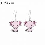2021 New Fashion Acrylic Hook Earrings Axolotl Animal Dangle Drop Earrings Resin Epoxy Jewelry for Women - Axolotl Plush