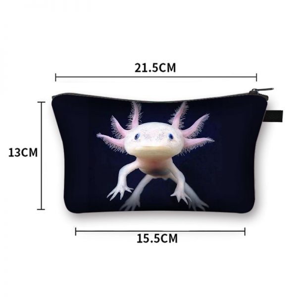 Cute Axolotl Cosmetic Case Gamesolotl Gamer Makeup Bags Kawaii Toiletries Organizers Small Handbag Girls Casual Cosmetic 3 - Axolotl Plush