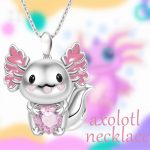 Cute Cartoon Axolotl Heart Rhinestone Pendant Necklace Exquisite Women s Necklace Fashion Animal Pendant Jewelry Birthday 3 - Axolotl Plush