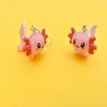 Fashion Cute Axolotl Pink Drop Earrings 2021 trend women Silver Sea Creature Unusual Fish hanging Earrings 3 - Axolotl Plush