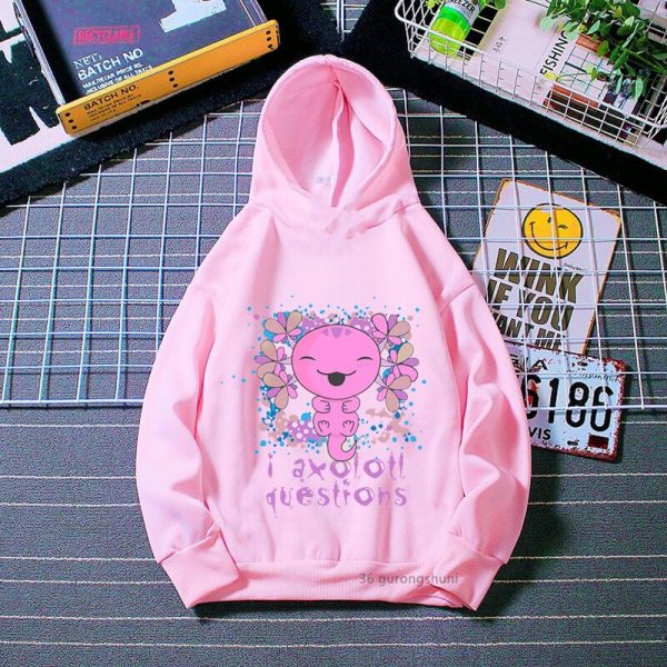 Fashion Just A Girl Who Loves Axolotls Hoodie Aesthetic Children S Pink Sweatshirt Jacket Cute Baby 4 - Axolotl Plush