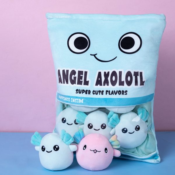 Kawaii Axolotl Pillow Stuffed Plush Toys Soft Plushies Bag Axolotl Toys A Bag Of Gifts For 1 - Axolotl Plush