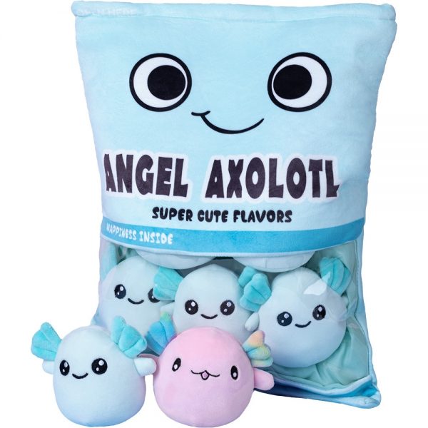 Kawaii Axolotl Pillow Stuffed Plush Toys Soft Plushies Bag Axolotl Toys A Bag Of Gifts For 2 - Axolotl Plush
