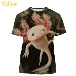 Men And Women Short Sleeves Axolotl 3D Printing T shirt New Cartoon Animation Animal Fashion Casual 4 - Axolotl Plush